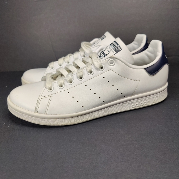 adidas Other - Adidas Men Stan Smith Round Toe Casual White Leather Sneaker Classic Shoe Sz 7.5